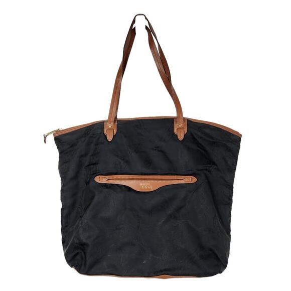 Lauren Ralph Lauren Handbags - Lauren Ralph Lauren Nylon Tote Bag Zipper Top Black